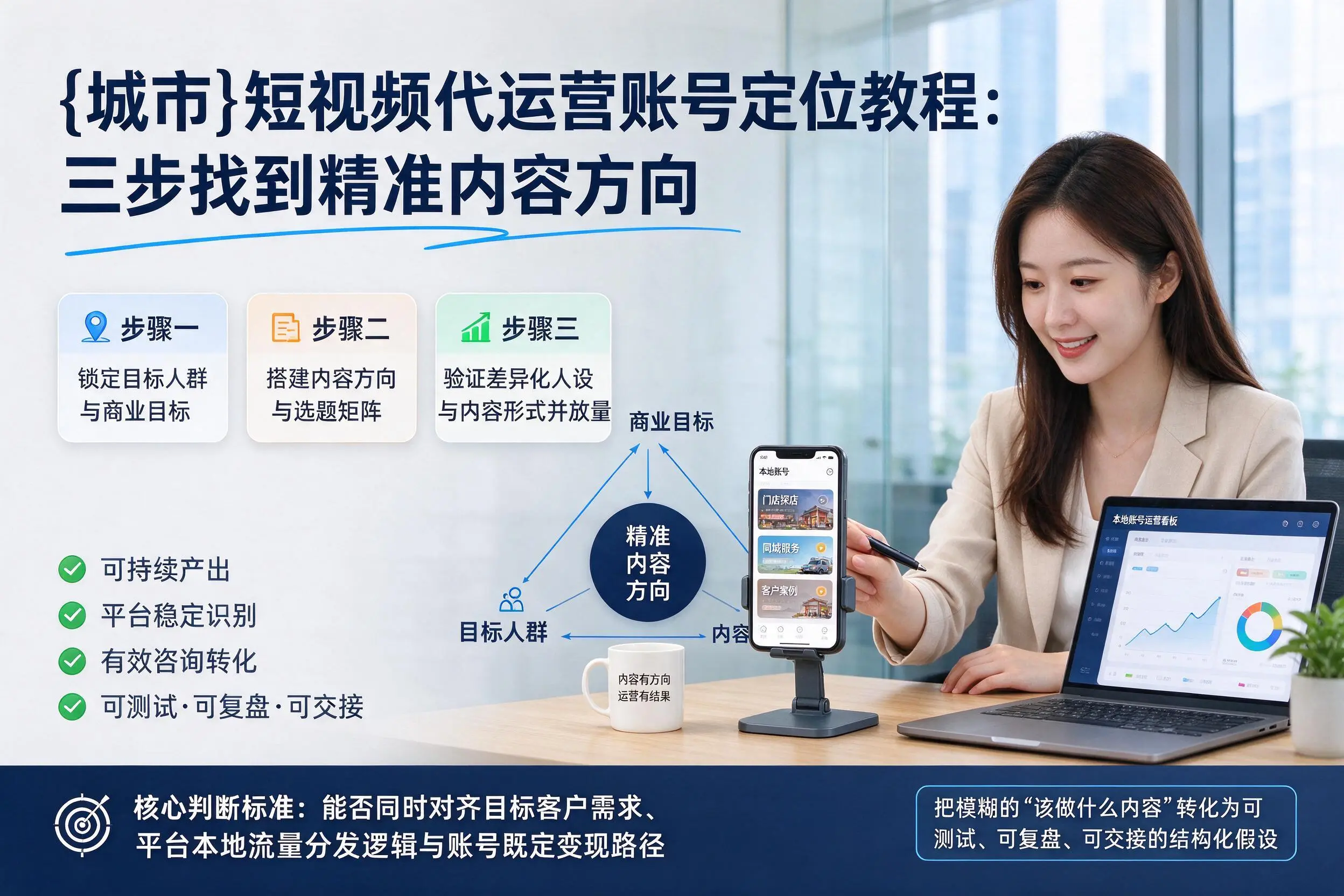 忻州短视频代运营账号定位教程：三步找到精准内容方向