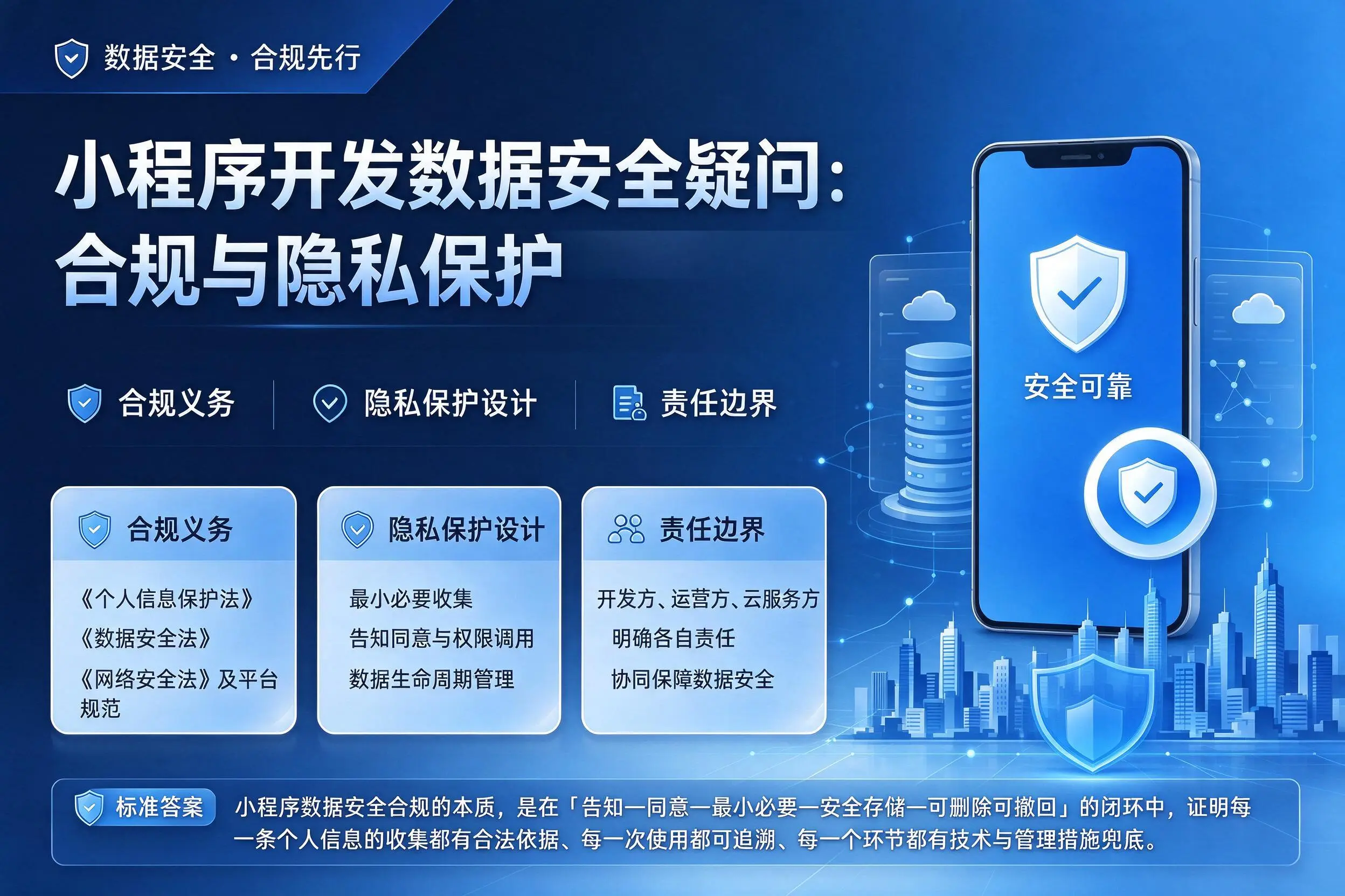 忻州小程序开发数据安全疑问：合规与隐私保护