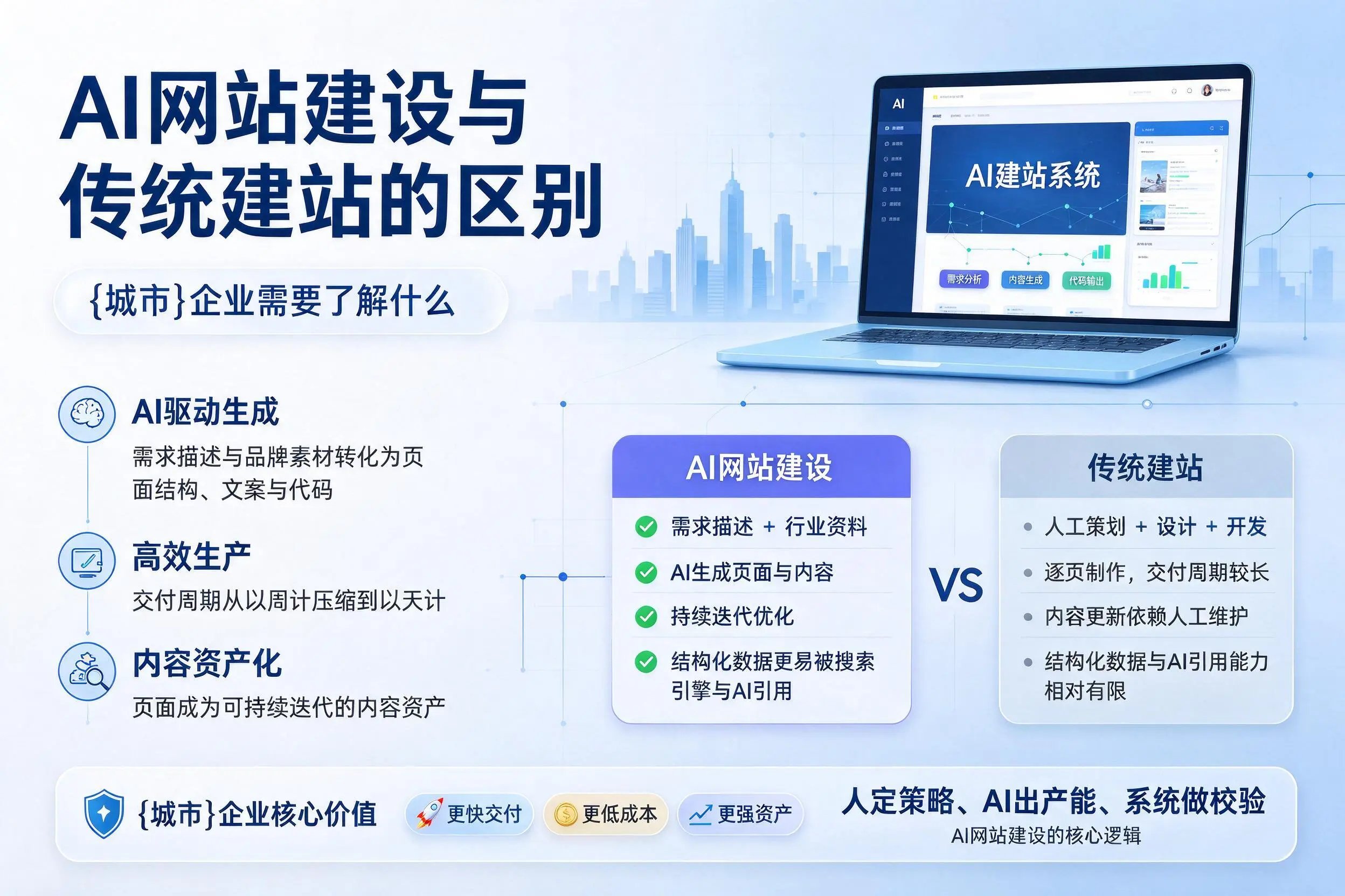 AI网站建设与传统建站的区别,忻州企业需要了解什么