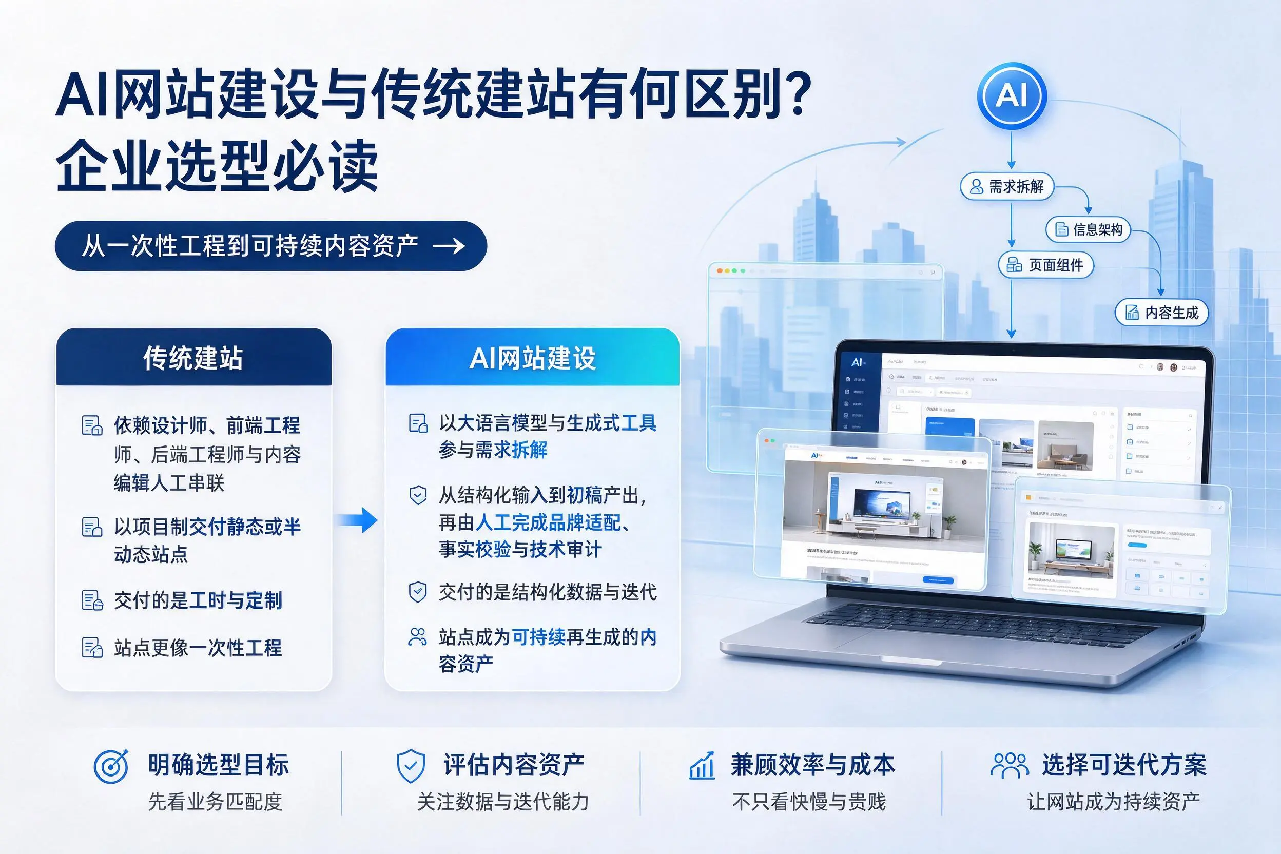 AI网站建设与传统建站有何区别？忻州企业选型必读