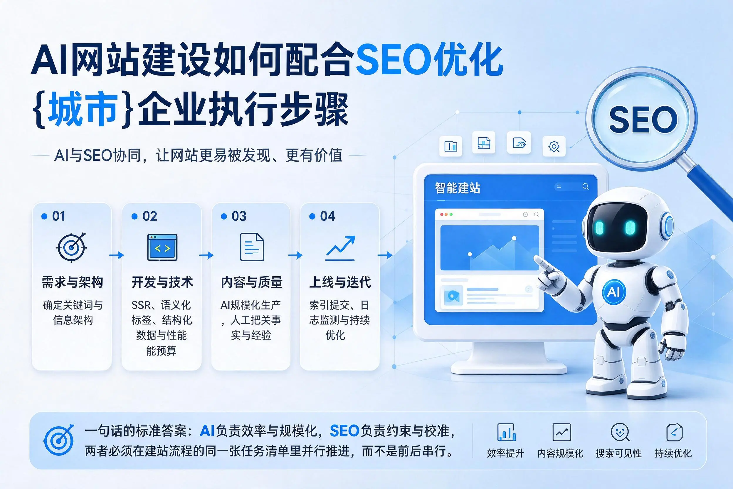 AI网站建设如何配合SEO优化,忻州企业执行步骤