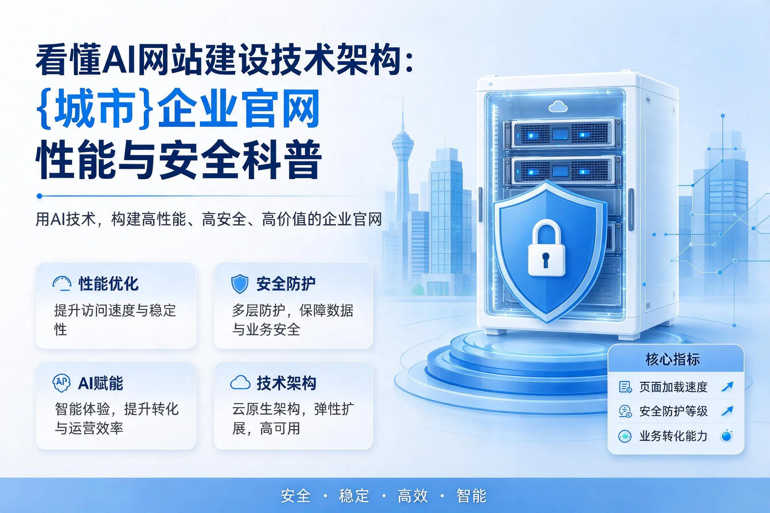 看懂AI网站建设技术架构：忻州企业官网性能与安全科普