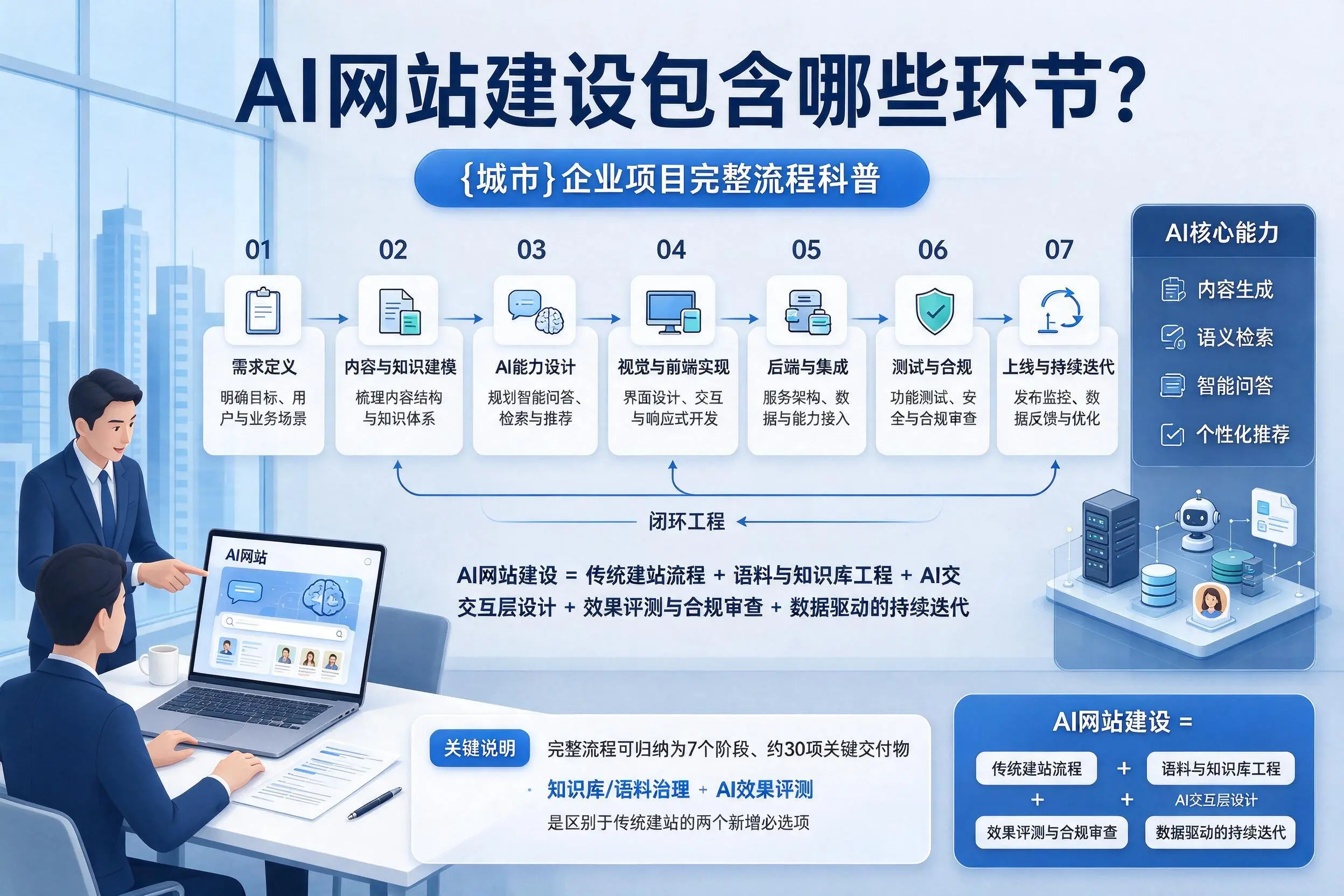 AI网站建设包含哪些环节?忻州企业项目完整流程科普