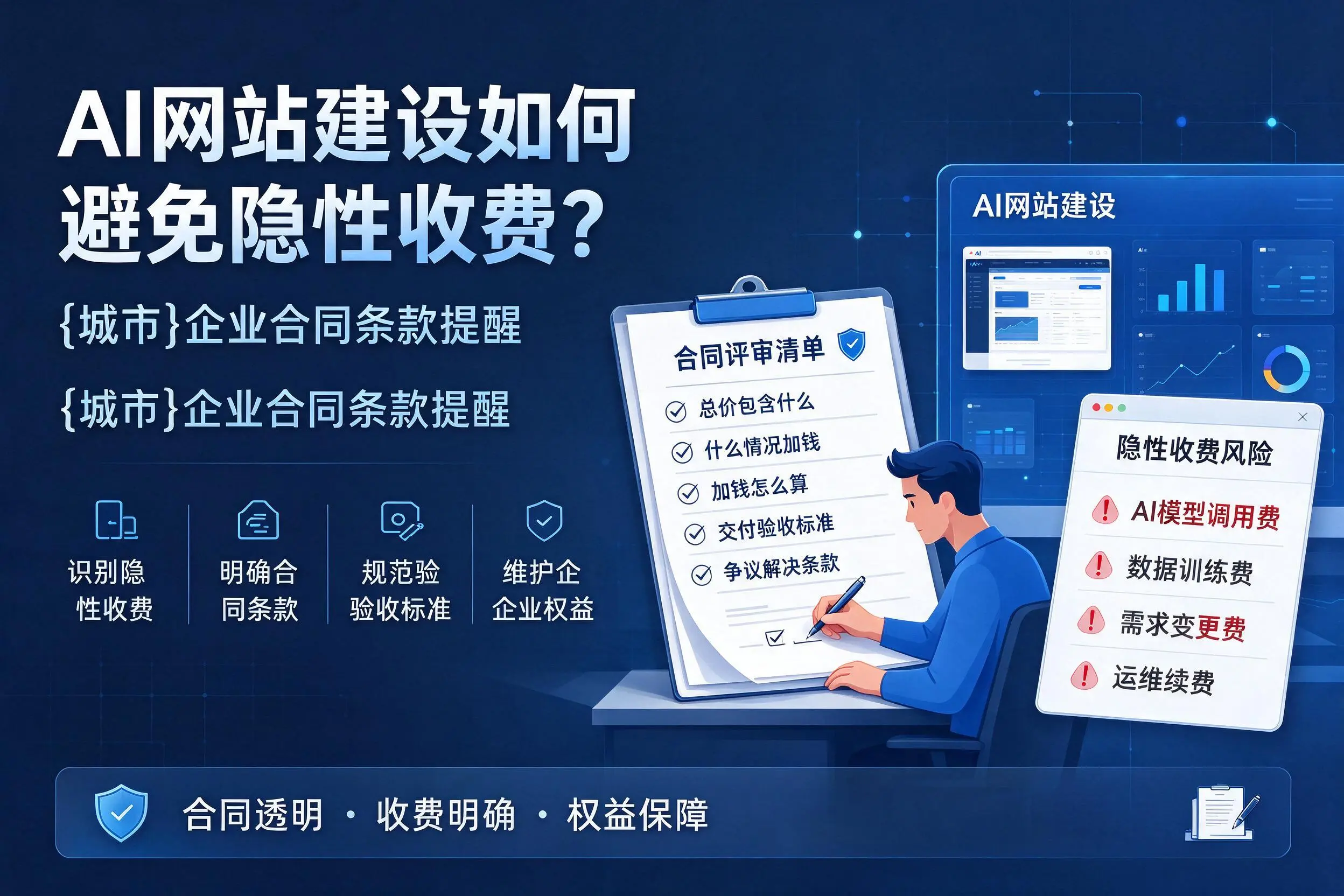 AI网站建设如何避免隐性收费?忻州企业合同条款提醒