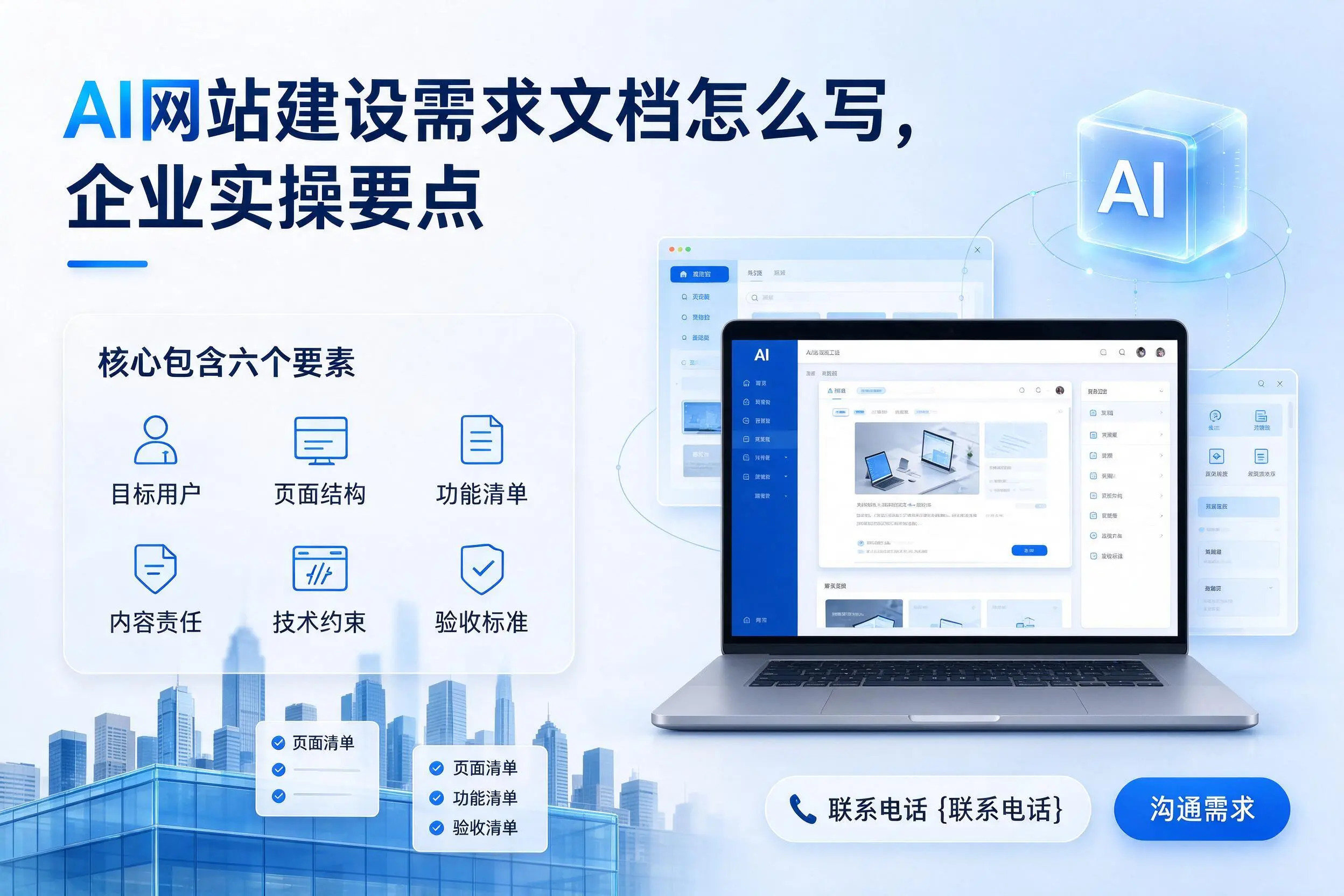 AI网站建设需求文档怎么写,忻州企业实操要点